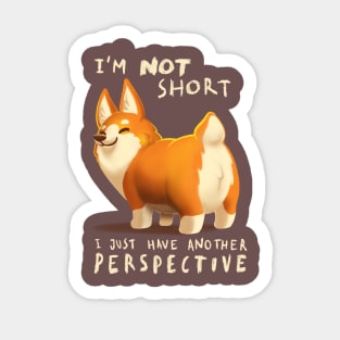 Different Perspective - Cute Corgi Dog - Fluffy Animal Sticker